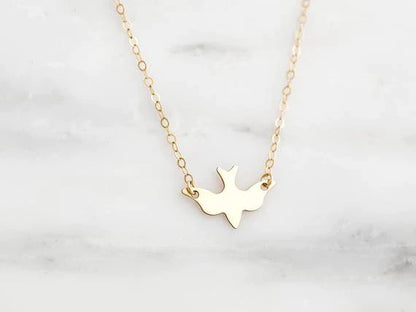 Ketting met Vliegende Vogel Sieraad Zilver Kleur