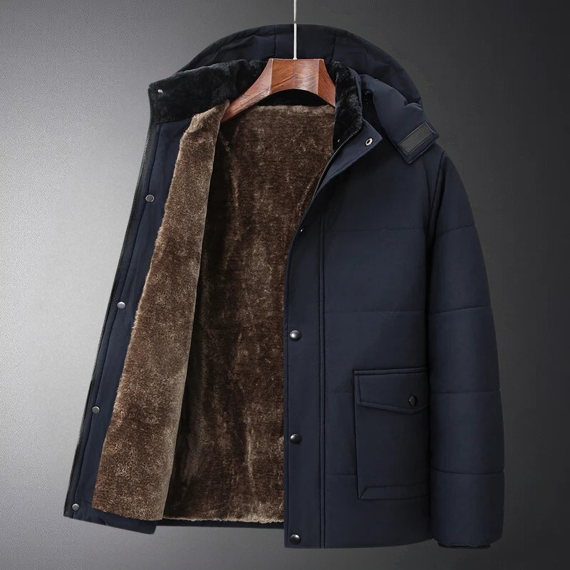 Heren Winterjas Warm Fleece Voering Waterdicht