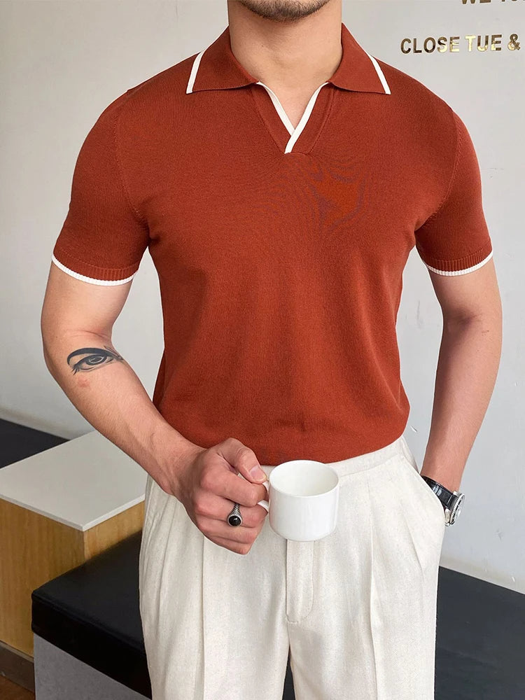 Herens Poloshirt Casual Trendy Kwaliteit