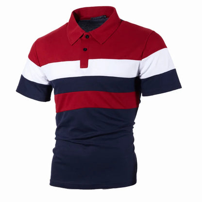Plus Size Polo Shirt Gestreept Stijlvol voor Mannen