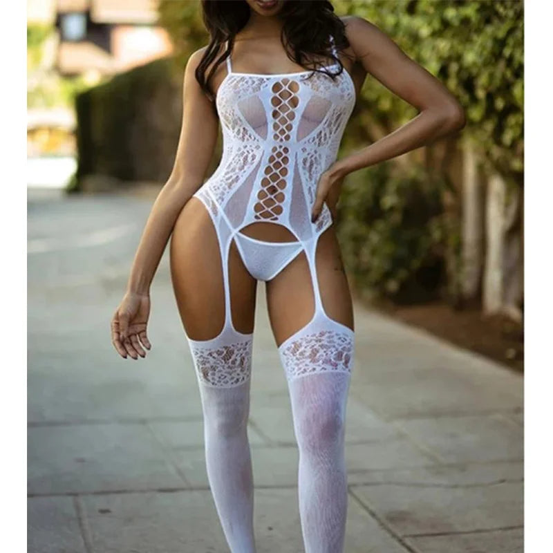Plus-Size Bodysuit Transparant en Sexy voor Vrouw
