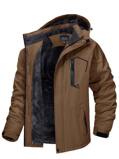 Waterdichte Parka Jas met Fleece Voering en Capuchon