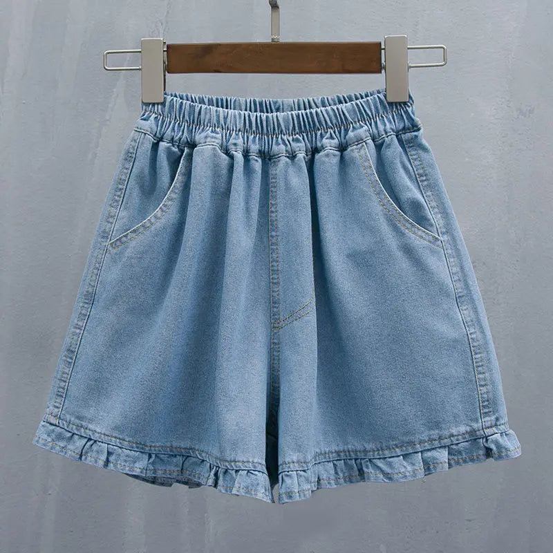 Plus Size Short Broek Trendy Denim Dames