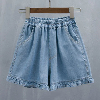 Plus Size Short Broek Trendy Denim Dames