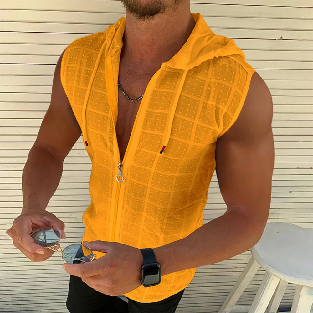 Mouwloze T-Shirt Mannen Stoer Katoen