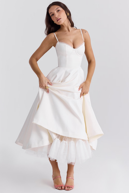 Alessia | Splendido abito midi lucido