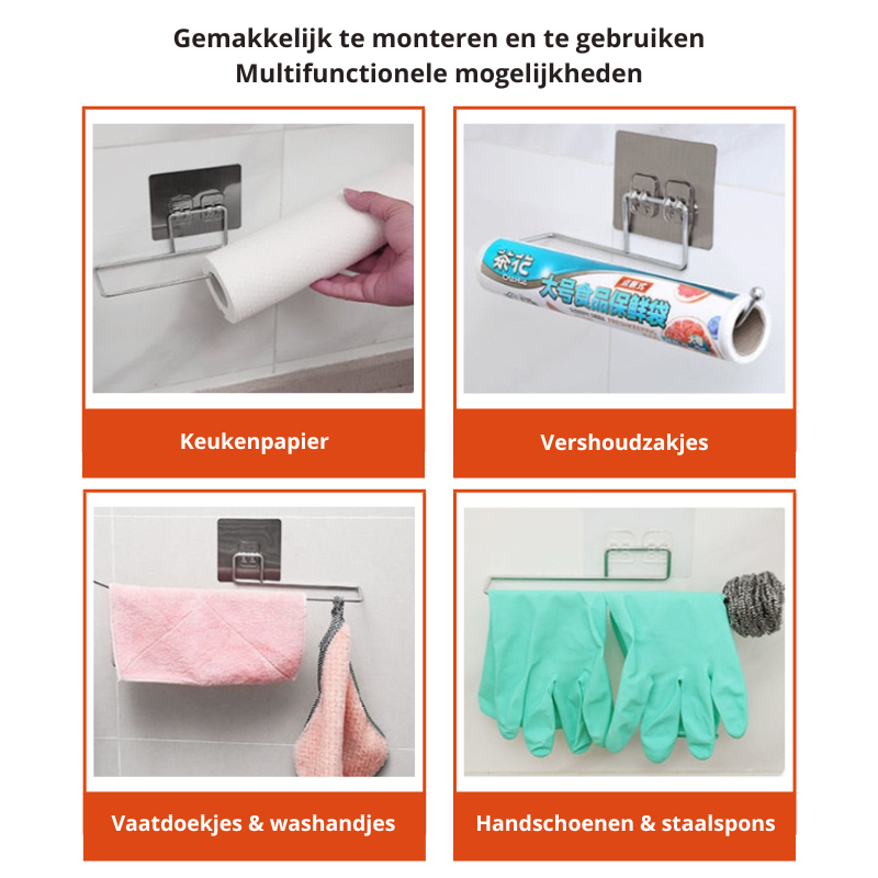 Keukenrol Hanger 2 stuks - Keukenpapier Houder