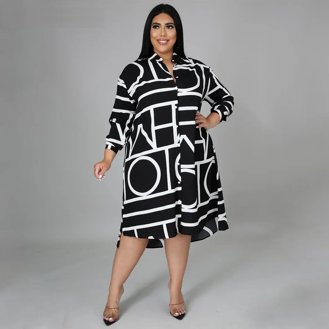 Plus-Size Jurk Casual en Uniek voor Vrouw