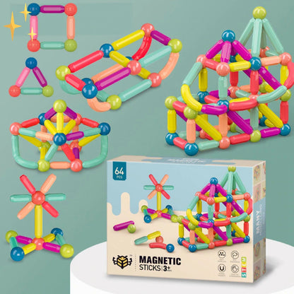 Magnetische Bouwblokken 64 Stuks Speelgoed voor Kinderen