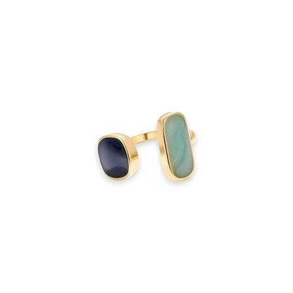 Aquamarijn Zilveren Ring met Steen