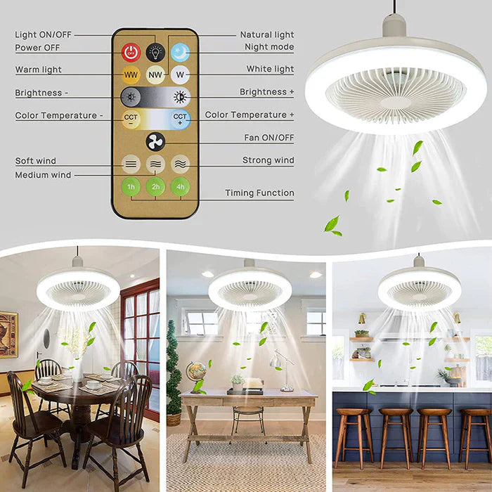 Plafondventilator met LED Licht Modern Design