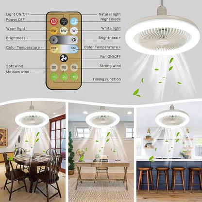 Plafondventilator met LED Licht Modern Design