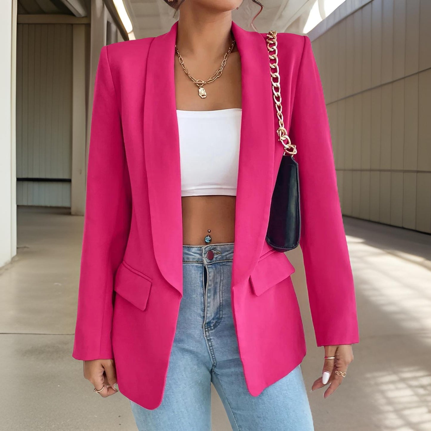 Dames Blazer Katoen Mix Stijlvol Design SophieBlaze