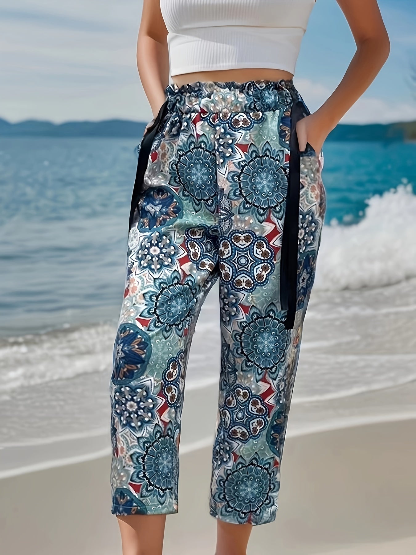 Della Broek Elastische Taille Comfortabele Bohemian Stijl - Mode Vibes