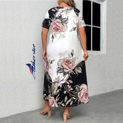 Plus-Size Maxi-Jurk Stijlvol en Opvallend