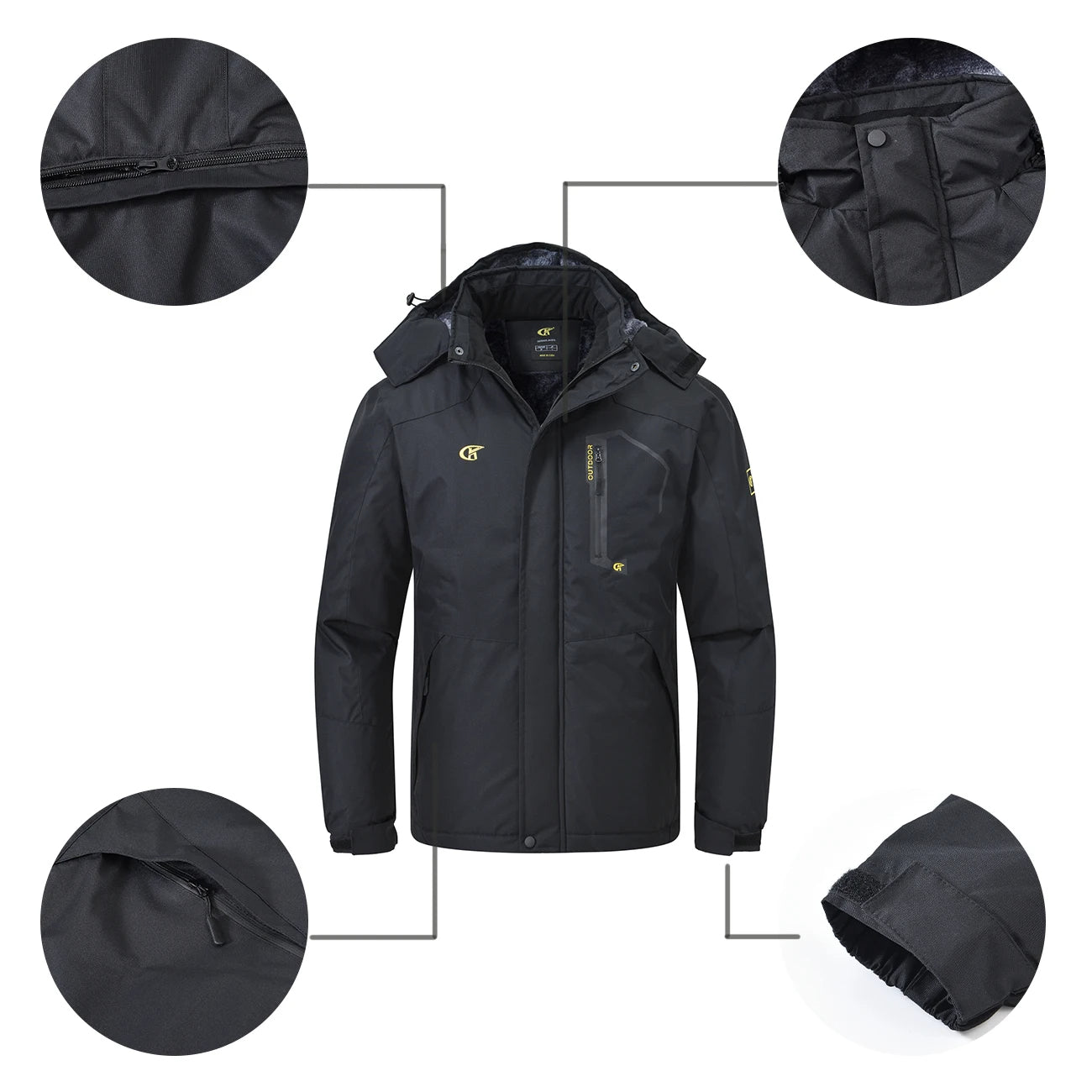 Waterdichte Snowboardjas Warm en Waterproof voor Skien en Snowboarden