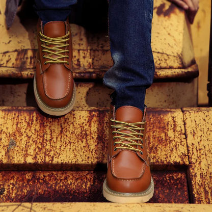 Vintage Heren Veterboots met Stevig Ontwerp