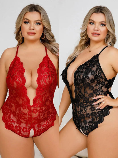 Plus-Size Lingerieset Open en Verleidelijk voor Vrouwen