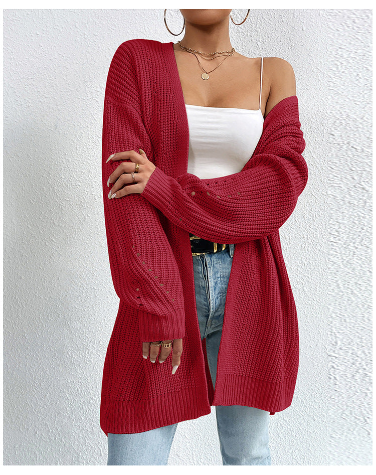 Dames Gebreid Vest Lang Model Romy