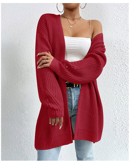 Dames Gebreid Vest Lang Model Romy