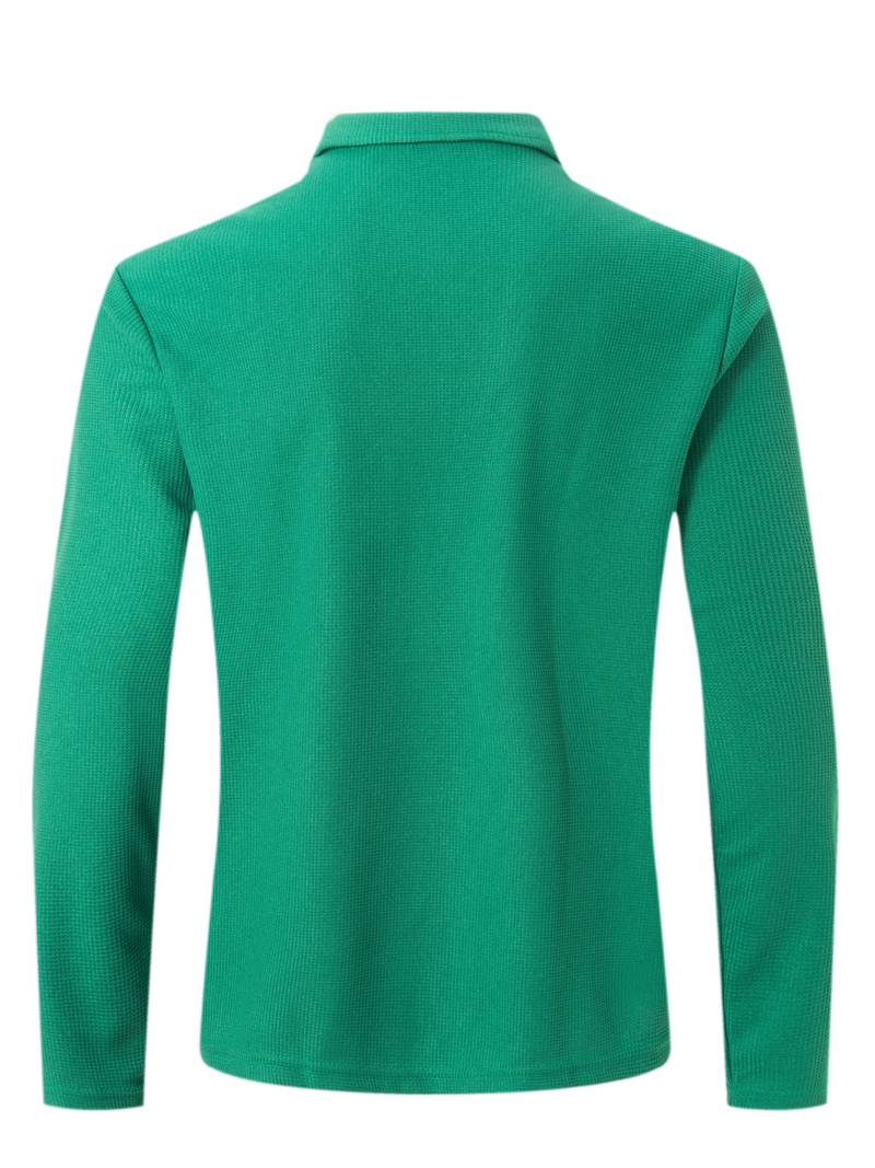 Lennox – Heren Wafelshirt met Lange Mouwen en V-Hals