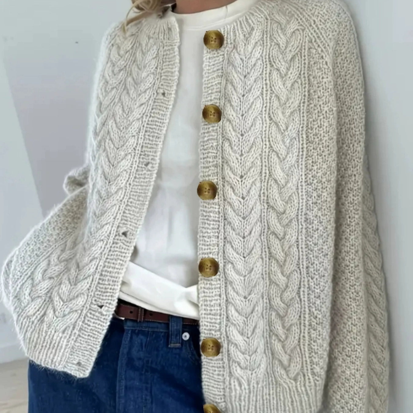 Dames Gebreide Vest met Knopen Warm Elegance