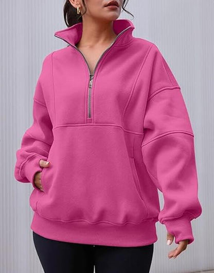 Dames Oversized Trui Warm en Comfortabel met Kangoeroezak