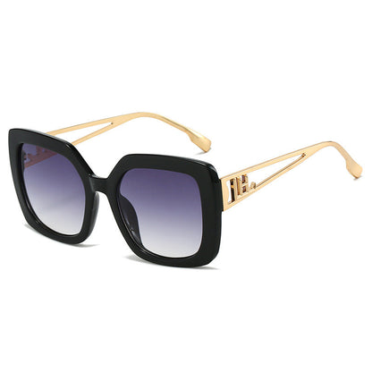 Dames Zonnebril Vierkant Montuur met Luxe Details