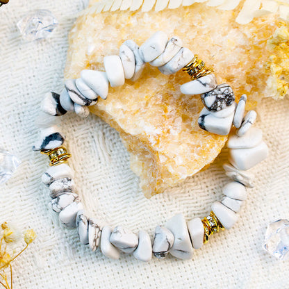 Natuursteen Armband met Kristallen en Kralen Zwart Celine