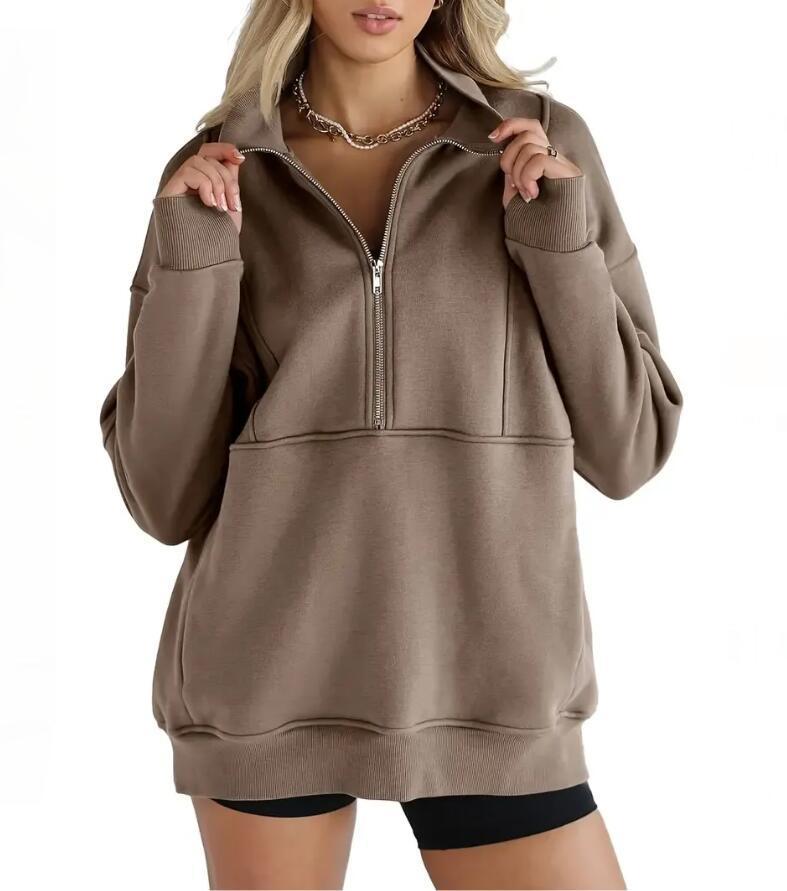 Dames Oversized Trui Warm en Comfortabel met Kangoeroezak