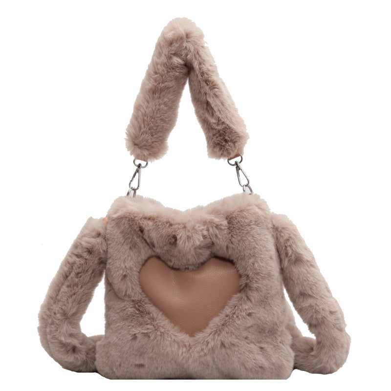 Dames Teddy Schoudertas Stijlvolle Harten Detail Luana