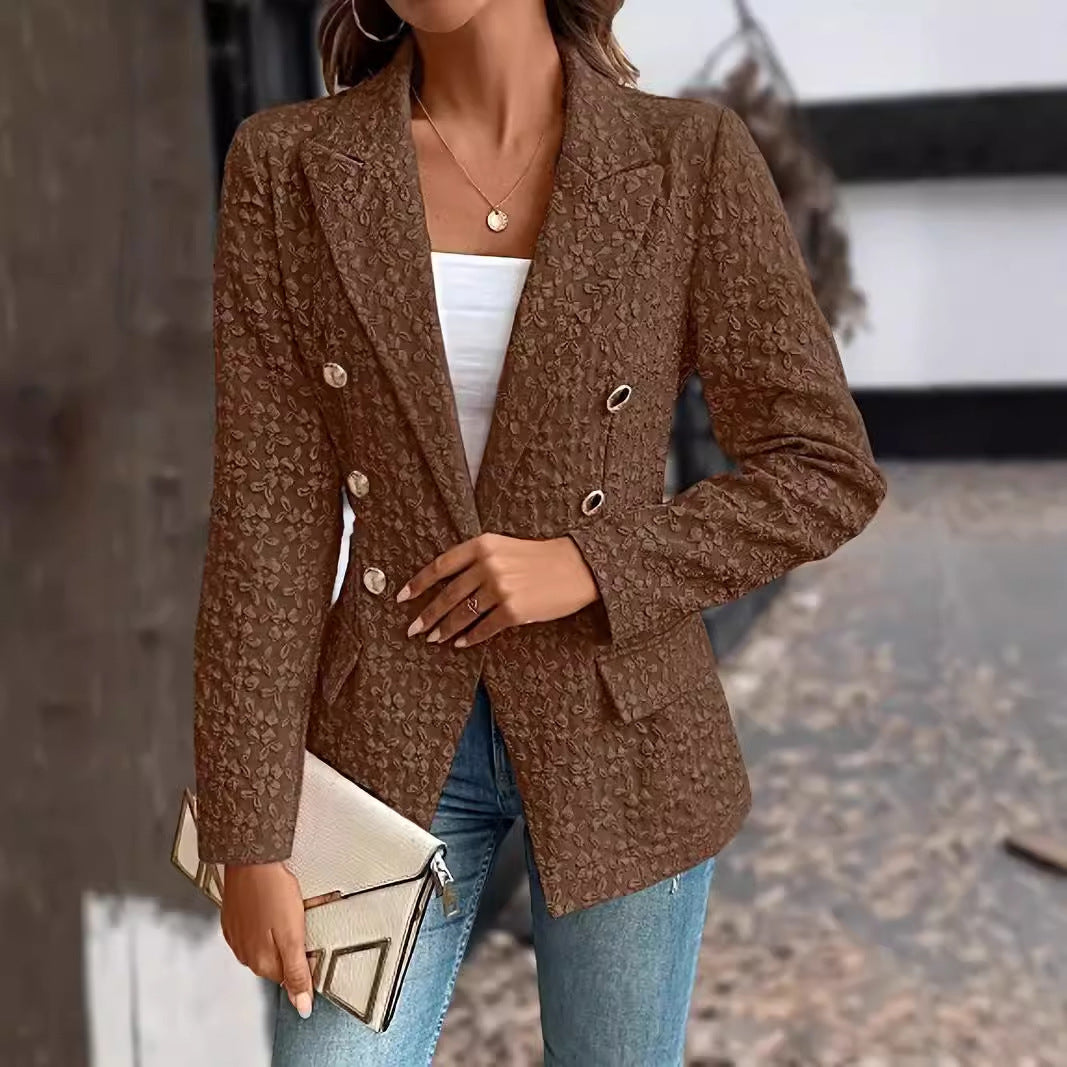 Dames Blazer Double Breasted Stijlvol Elegante Maatwerk Bitha