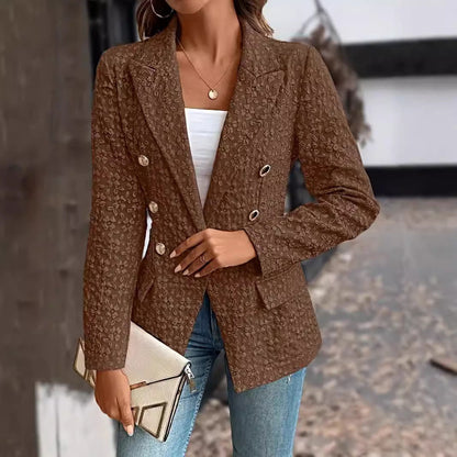 Dames Blazer Double Breasted Stijlvol Elegante Maatwerk Bitha