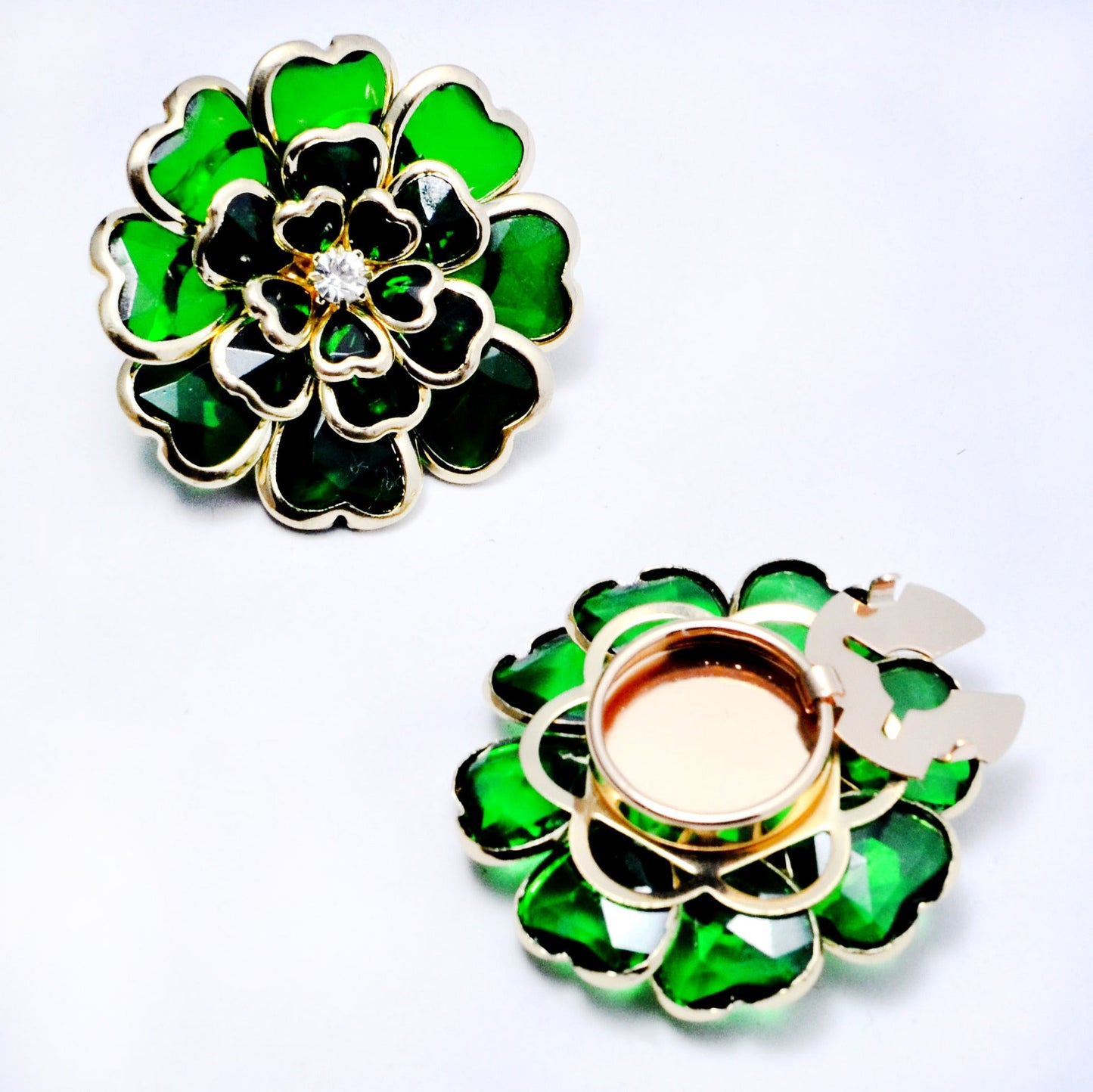 Dames Bloem Manchetknoop Elegant met Knop