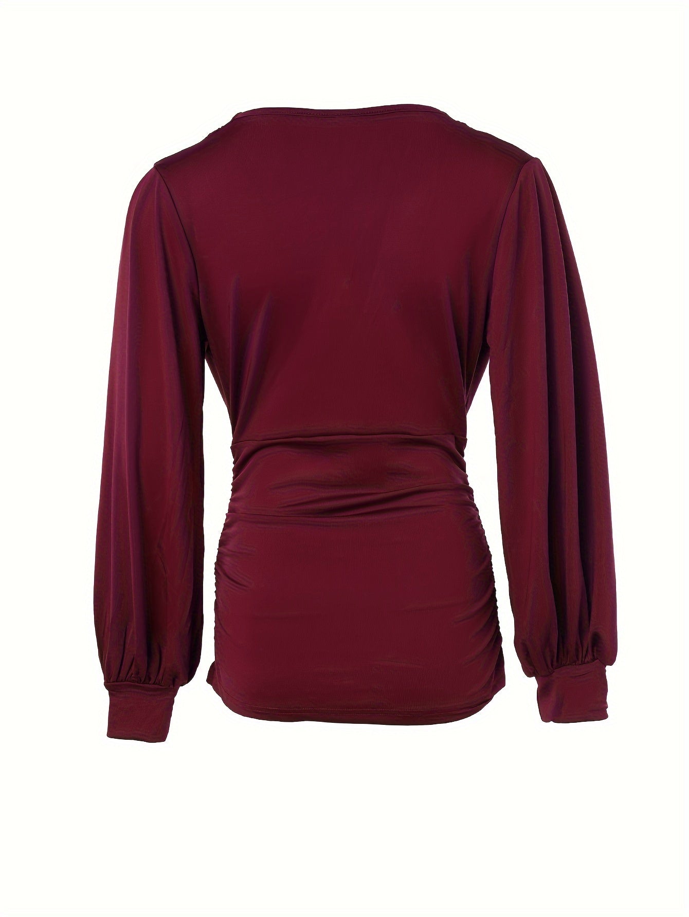 V-Hals Top met Ruches en Charmant Design voor Vrouw