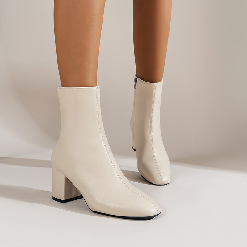 Enkellaarzen met Blokhak Elegante Schoenen voor Dames
