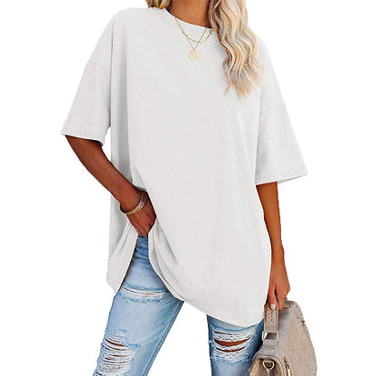 Dames Top Korte Mouwen Losse Fit Casual Modaal