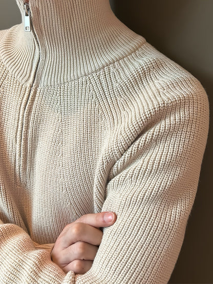 Marco | Maglione in maglia con zip a metà lunghezza