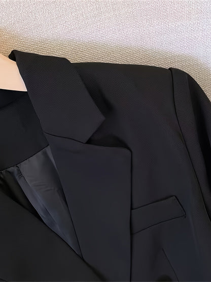 Elegante Slim Fit Damesblazer met Gouden Knopen