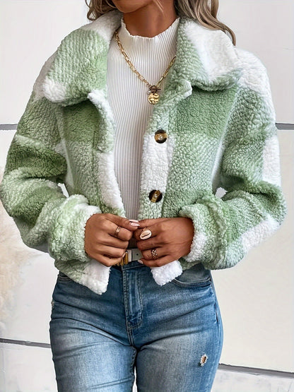 Teddyjas Geruit met Knoopsluiting voor Vrouw - Mode Vibes