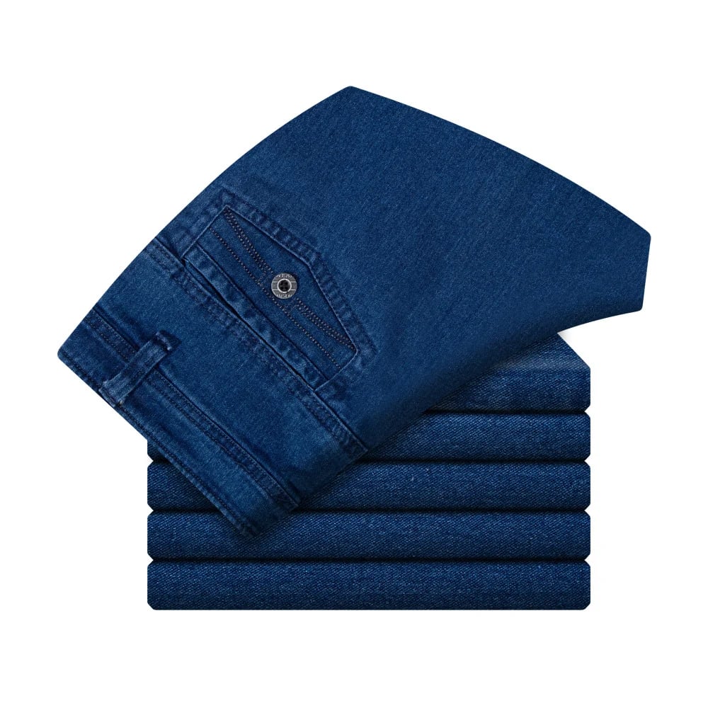 Heren Jeans Hoge Taille Rechte Pijp Tobias