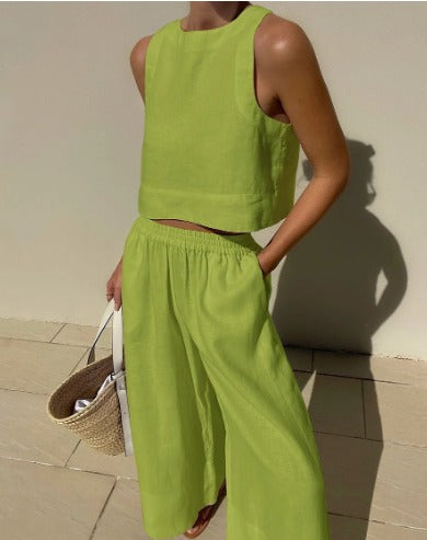 Mouwloze Zomerset Top en Shorts voor Vrouw