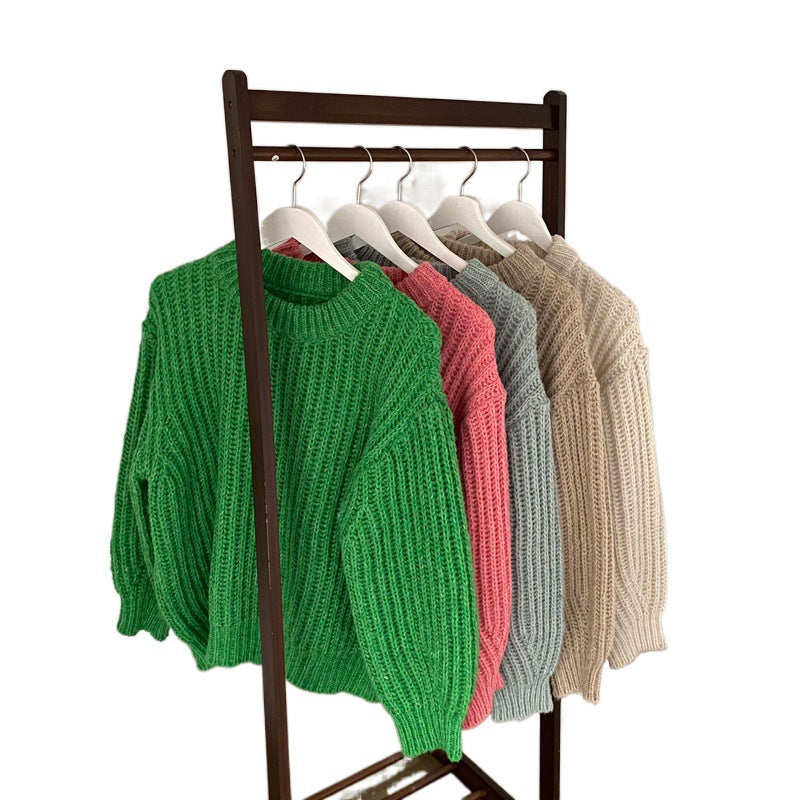 Dames Grof Gebreide Oversized Trui Trendy Modieus