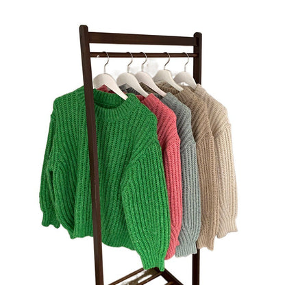 Dames Grof Gebreide Oversized Trui Trendy Modieus