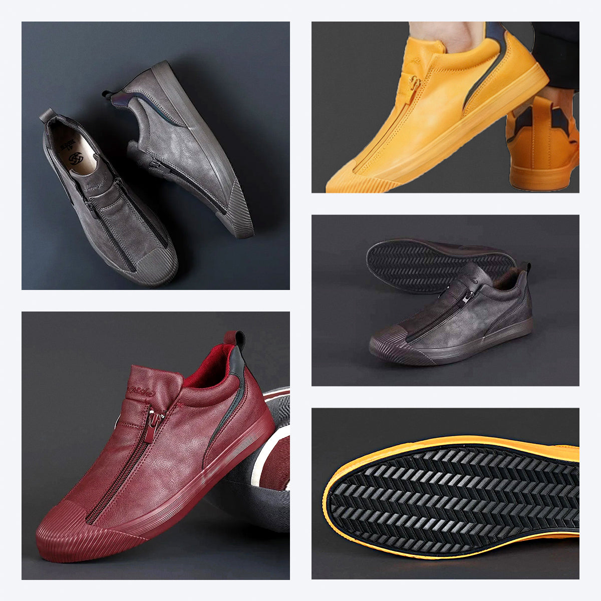 Heren Sneakers Comfortabel met Rits Noah