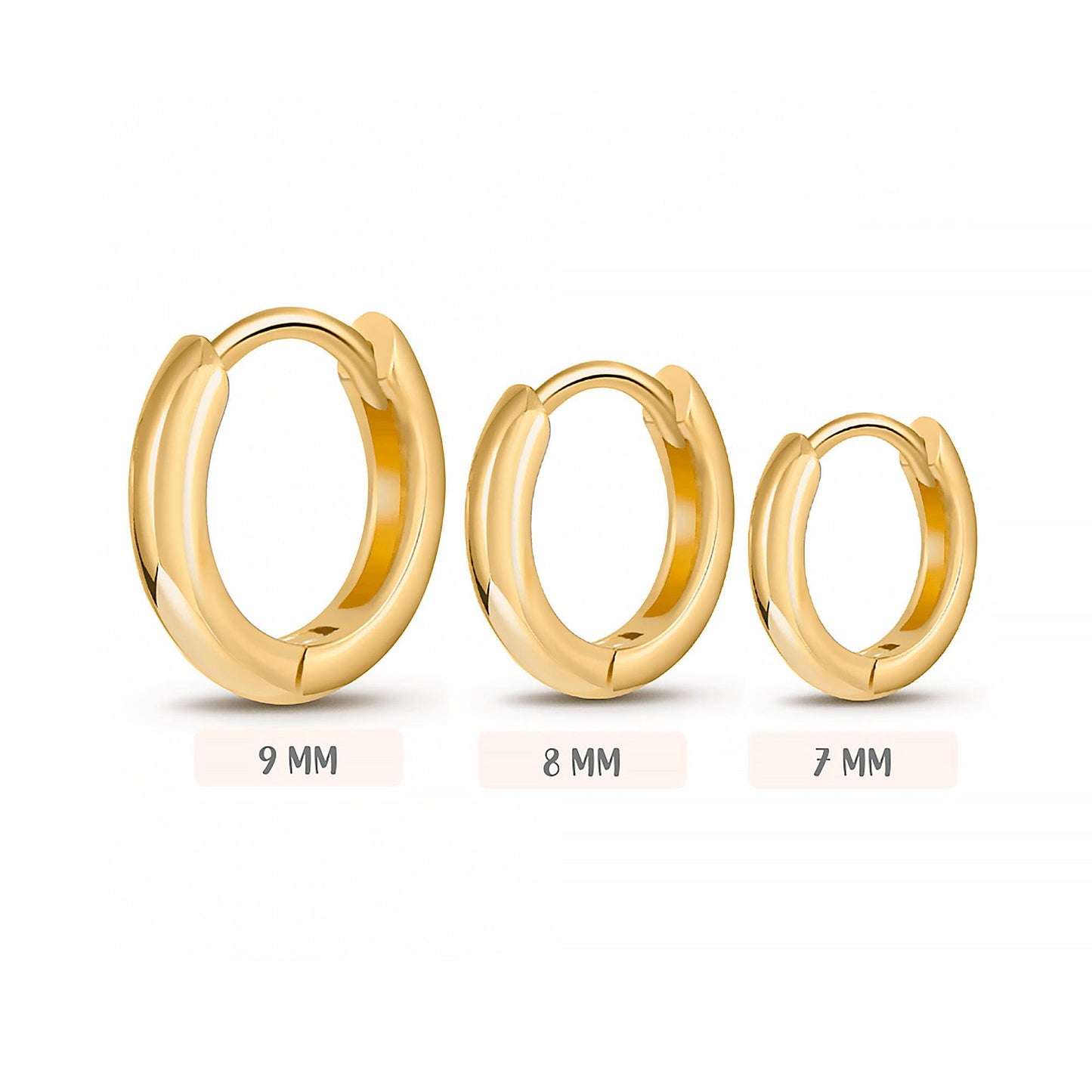 Kleurrijke 3-Ringen Oorbel Set voor Vrouw