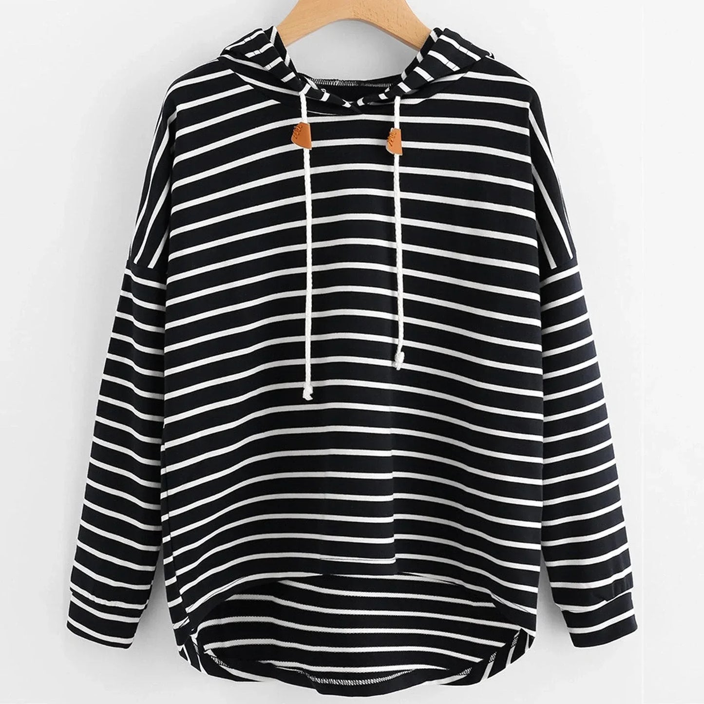 Velanora- Warme gestreepte hoodie