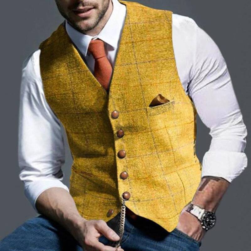 Heren Gilet Klassiek Vintage Stijl