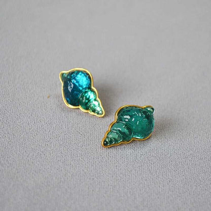 Blauwe Schelp Oorbellen Zee Inspiratie