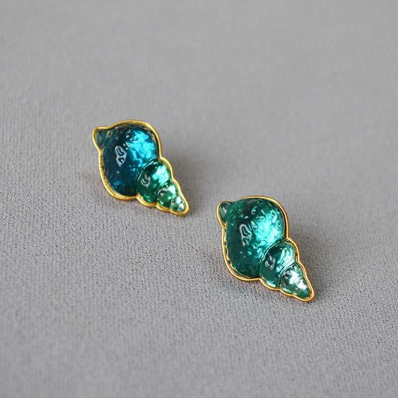 Blauwe Schelp Oorbellen Zee Inspiratie